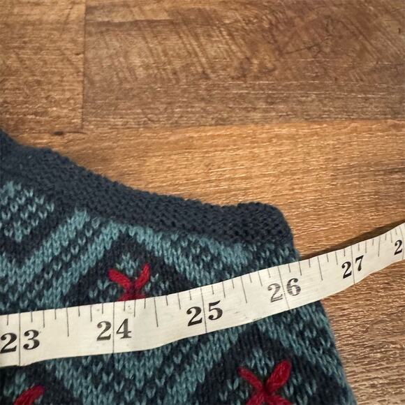 VTG Sweater Vest 22W 3D Textured Cottage Core Grandma White Stag Holidays FLAWS - Picture 11 of 12